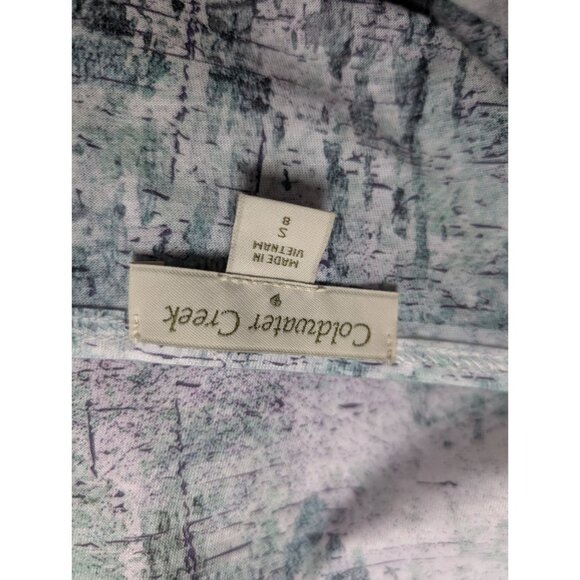 Coldwater Creek Sleeveless Abstract Layered Ruffle Tank Top S Polyester Womens - Picture 5 of 7